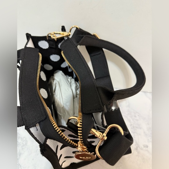 NEW Kate Spade X Target polka dot knit crossbody bag white/black - Picture 5 of 5